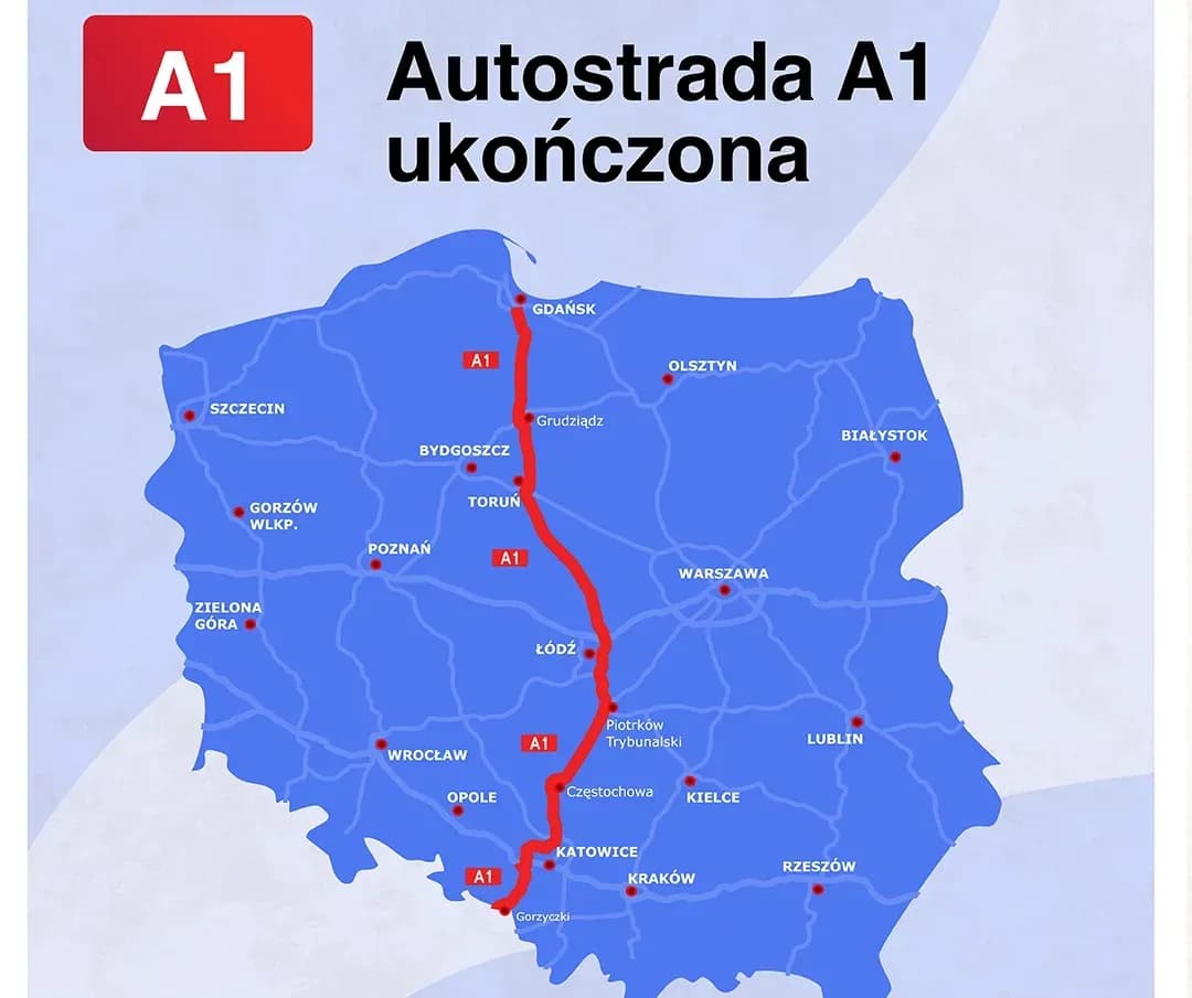 Ile km ma autostrada A1? Poznaj długość i kluczowe informacje